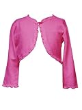 Rare Editions Toddler Girls 2T-4T FUCHSIA-PINK KNIT RUFFLE BOLERO Sweater/Shrug/Jacket
