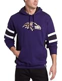 NFL Men's Baltimore Ravens Passing Game II Long Sleeve Hooded Fleece Pullover (Dark Purple/Black/White, Medium)