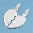 Sterling Silver - Heart - I Love You - 20mm Pendant Height