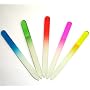 5pc Cyrstal Glass Nail Files Set 5 1/2" - assorted colors