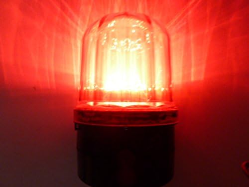 Industrial LED Strobe Light, in 10 Red LED with Magnetic base, 6.0 inch (H) x 4.0 inch (Dia.) using 2 D-cell batteries (Not included). recommended for Indoor Use.