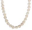 White Freshwater Cultured Pearl w/ Sterling Silver Necklace, 18"+1.5" Extender