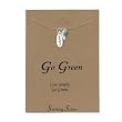 Go Green Inspirational Pendant Necklace - 16"