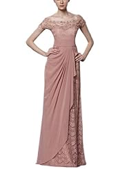 A-line Round Neck Sleeveless Cocktail Floor Length Beaded Applique Lace Homecoming Dress/Bridesmaid Dress/Pageant Dress/Prom Dress/Party Dress/Wedding Dress 