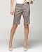Bermuda Shorts - Milan Linen Bermuda Short - BROWN W/WHITE (0)