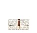 Michael Kors Womens Charlton Leather Organizer Clutch Wallet Ivory O/S