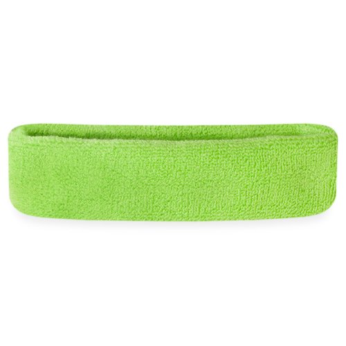 Suddora Headbands Head Sweatbands for Sports (Neon Green)