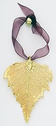 Leaf Ornament - Gold Birch - Actual Leaf!