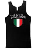 Italian Shield International Retro Soccer Juniors Tank Top, Italia National Pride Juniors Boy Beater