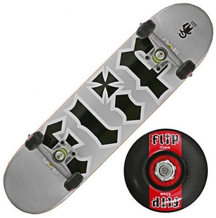 Childrens Toyshop  Toys : Flip (CPX4009) Team HKD Series 7.25-Inch Mini Complete Skateboard (Silver)