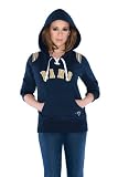 St. Louis Rams Women's Laced Up Fleece Hooded Sweatshirt - by Alyssa Milano