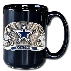 Dallas Cowboys VIP Black 12 oz Collector's Coffee Mug - NFL Football Fan Shop Sports Team Merchandise