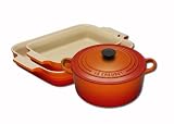 Kitchen & Housewares : Le Creuset Cast Iron and Stoneware Gift Set, 3 Piece, Volcanic