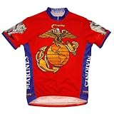 Primal Wear Men's US Marines Military Short Sleeve Cycling Jersey - USMCJER