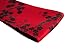 Luxurious Black Cherry Flower Brocade Over Bright Red Silk Soft Fabric Headband