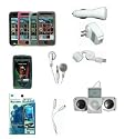12-piece FULL ACCESSORY BUNDLE SET for Apple iPhone 3G and iPhone 3GS : iPhone 3G and iPhone 3GS BLACK Leather Case