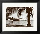 California and China Clipper, Pearl Harbor, Hawaii 1939 Framed Art Poster Print by Tao Sing Loo, 37x31