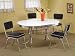 Coaster 50's Retro Nostalgic Style Oval Dining Table, Chrome Plated