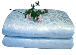 SilkNOW 100% Pure Silk 3 Season Seamless Reversible Comforter King Sky Blue (Silk Fill Weight: 5.0lbs)