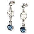 Indianapolis Colts Rhodium Logo Earrings