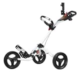 CaddyLite 15.2 Silver Super Deluxe Golf Push Cart Silver with FREE Umbrella Holder $20 VALUE.