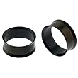 Black Titanium Double Flare Plug with Lip, 7/8" (22MM). Sold as a Pair
