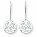14k White Gold Disney Winnie the Pooh Dangle Wire title=