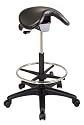 Backless Stool, Saddle Seat, 22 1/2"x22 1/2"x25" 35", Black (OSPST205) Category: Stools