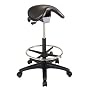 Backless Stool, Saddle Seat, 22 1/2"x22 1/2"x25" 35", Black (OSPST205) Category: Stools
