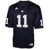 adidas Notre Dame Fighting Irish #11 Navy Blue Youth Replica Football Jersey