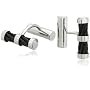 Stainless Steel Cuff Link w/ Black Cable Detail