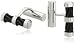 Stainless Steel Cuff Link w/ Black Cable Detail