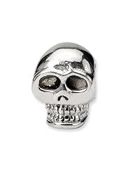 Reflections (tm) Sterling Silver Skull Bead / Charm