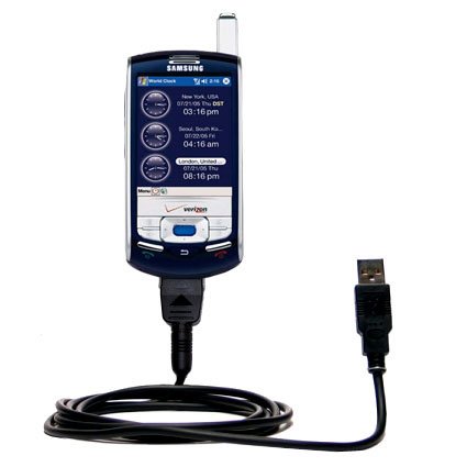 Classic Straight USB Cable for the Samsung SCH-i830 with Power Hot Sync and Charge capabilities - Gomadic Brand w/ TipExchange Technology