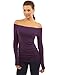 PattyBoutik Women's Off Shoulder Ruched Side Long Sleeve Blouse