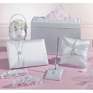 Diamond Wedding 6-Piece Set in Gift Card Box - White