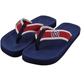 MLB Washington Nationals Unisex Basic Flip Flops - Navy Blue (Medium)