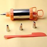 Ostart Metal Cake Cupcake Cookie Pastry Icing Piping Syringe Gun + 4 Steel Nozzles Tips