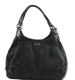 Coach Signature Op Art Large Maggie Shoulder Bag 14324 Black