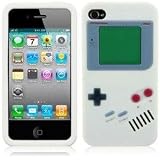 NEW IPHONE 4S/ IPHONE 4G GAMEBOY STYLE SILICONE CASE / COVER / SHELL / SKIN - WHITE PART OF THE QUBITS ACCESSORIES RANGE