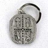 Large Four-way Medal Key Ring