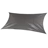 IMAGE OF Coolaroo Custom Rectangle Shade Sail, Steel Grey, 9 by 18-Feet