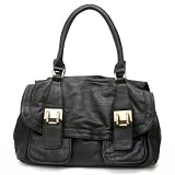 Designer Inspired 'Bourges' Handbag - Black