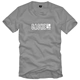 Cache Me - Geocaching T-Shirt Gr. L grau