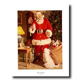 Old St Nick Santa Clause Christmas Picture Art Print #4