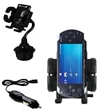 Sony PSP Auto Cup Holder with Car Charger - Uses Gomadic TipExchange