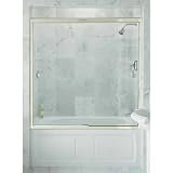 Kohler Shower Door K-704414-L-AB. 59-5/8'' x 70-5/16'', Anodized Brushed Bronze, Crystal Clear tempered glass