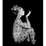 Circle patterned projection on model (Print On Demand)