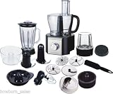 Andrew James Multifunctional Food Processor 800W - Over 10 Different Attachments including Glass Food Blender , Citrus Juicer, Coffee and Nut Grinder , Centifugal Juicer , Electric Whisk , Small and Large Food Processor Bowls.