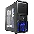 CiT Neptune Gaming Case 12CM Blue LED Fan Side Window Blue Screwless Bays